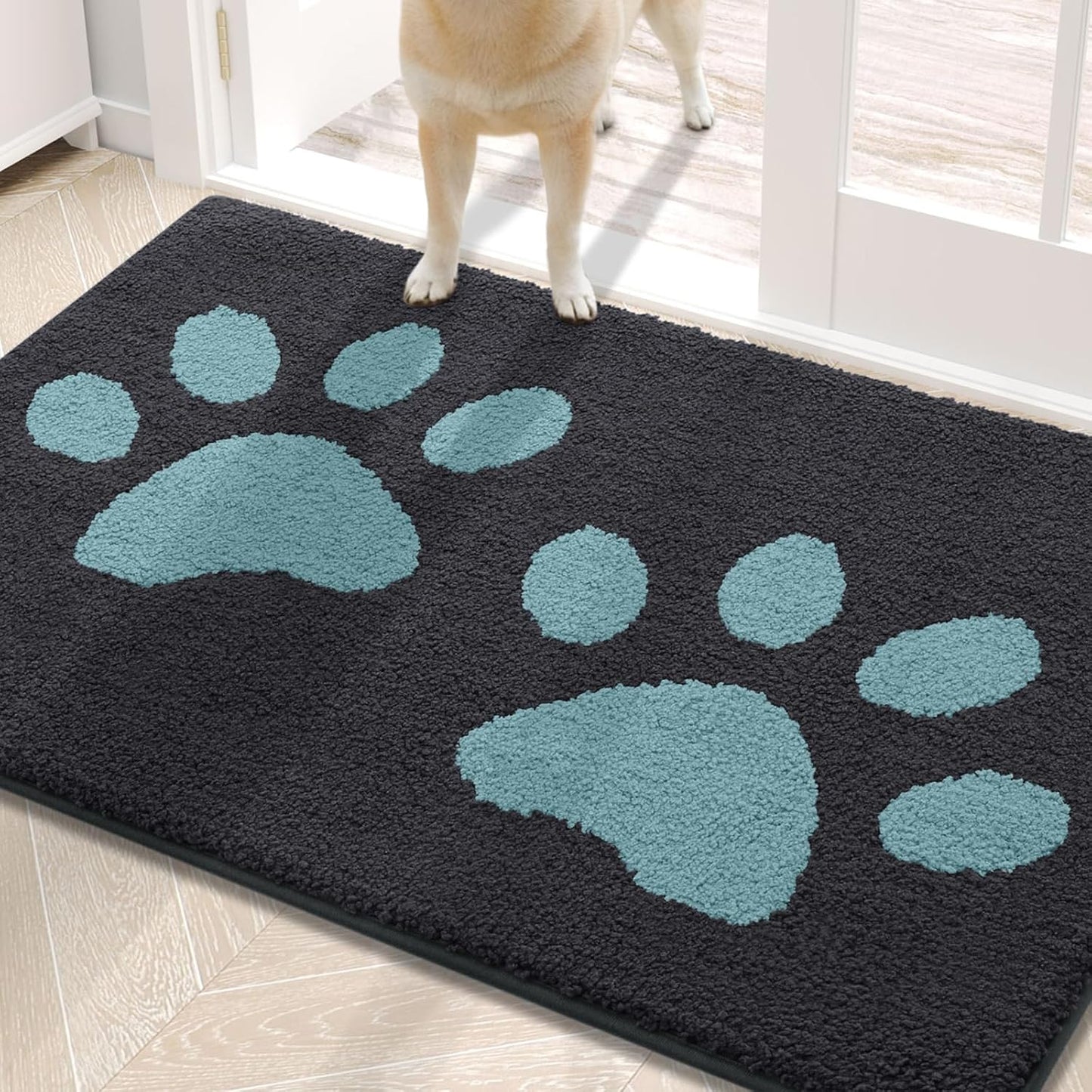 Tapete puerta perro antiderrap absorbente lavable