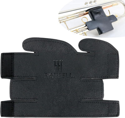 Protector de mano trompeta cuero cubierta válvula negro