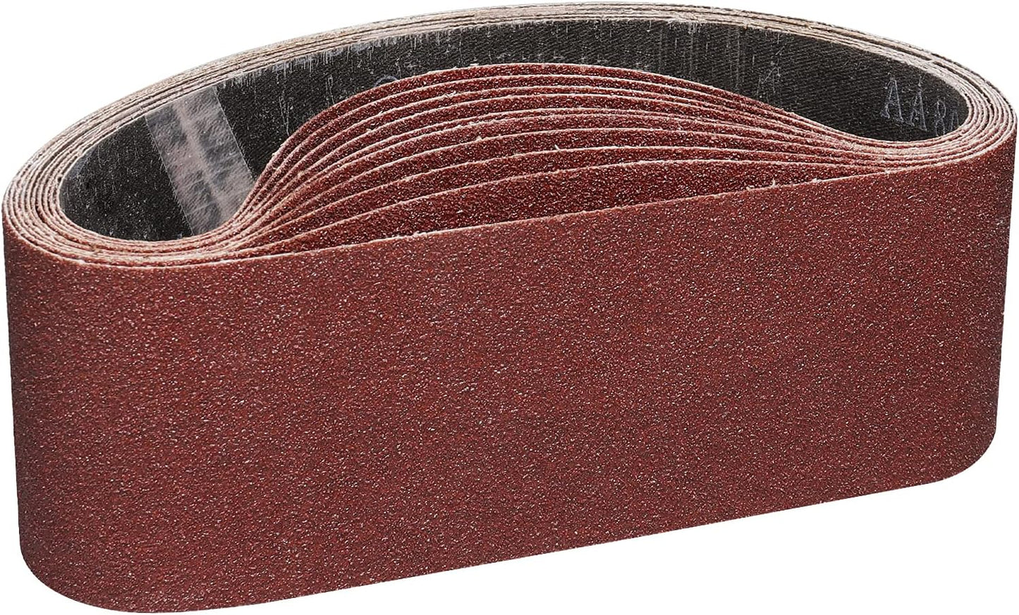 Bandas lijado 3x21pulg 80granos paquete 10 para madera metal