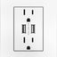 Toma múltiple USB dual acabado blanco