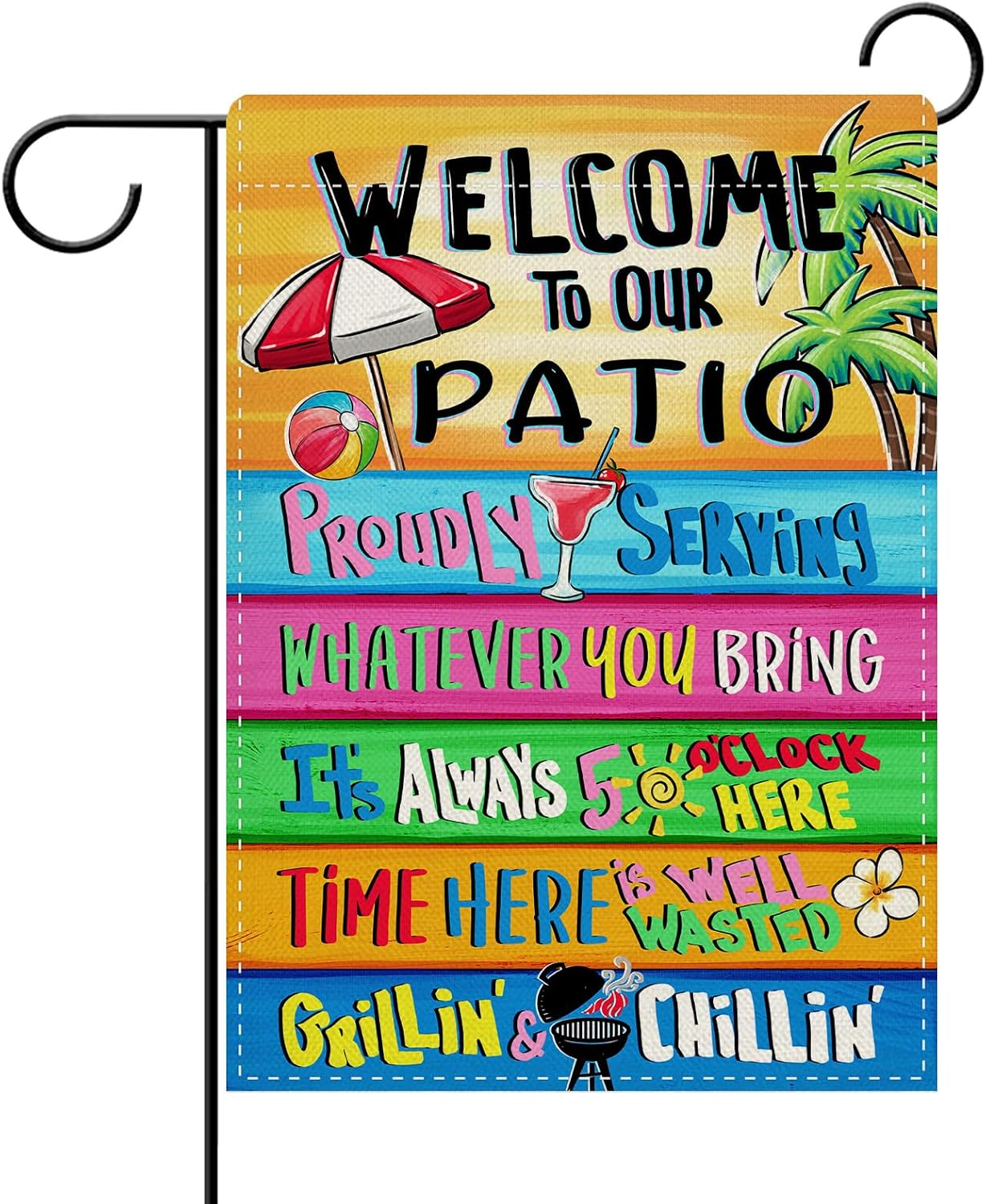 Bandera decorativa verano welcome patio hogar fiesta