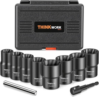 Extractor tuercas orejeta 1/2pulg kit 10 pzas pernos pelados