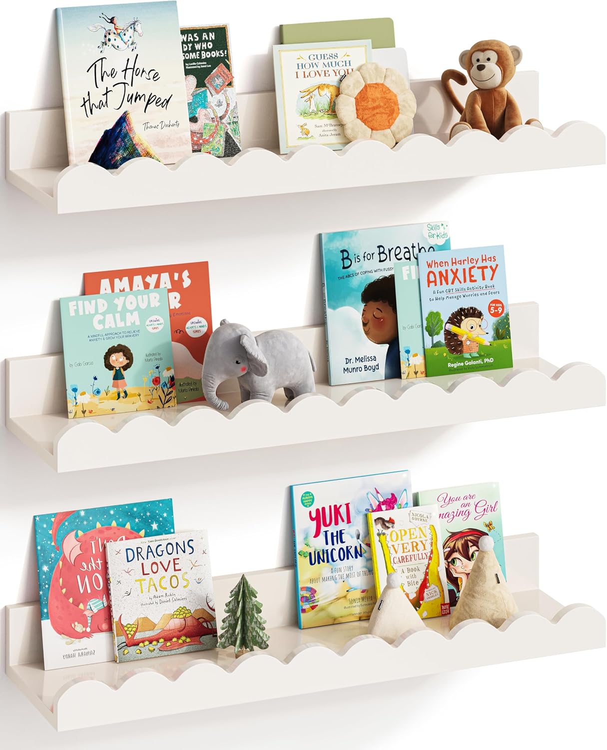 3 Pzas Estante Libros Niños Decoración Guardería