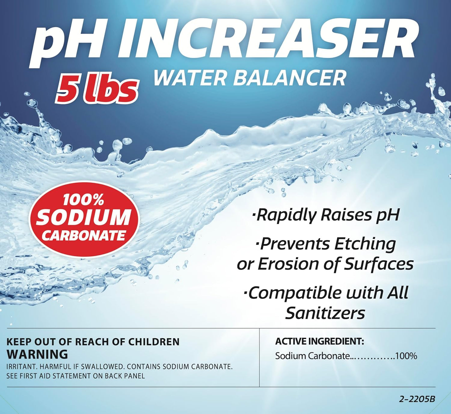 Aumento pH piscina 5lb 100% carbonato sodio