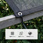 Tela sombra 50% negra malla 8x16ft UV resistente