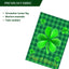 Banderas jardín trébol rústico arpillera 12x18pulg doble cara verde