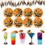 140 Pzas Calabazas Halloween Bebidas Cupcakes Negras Naranjas