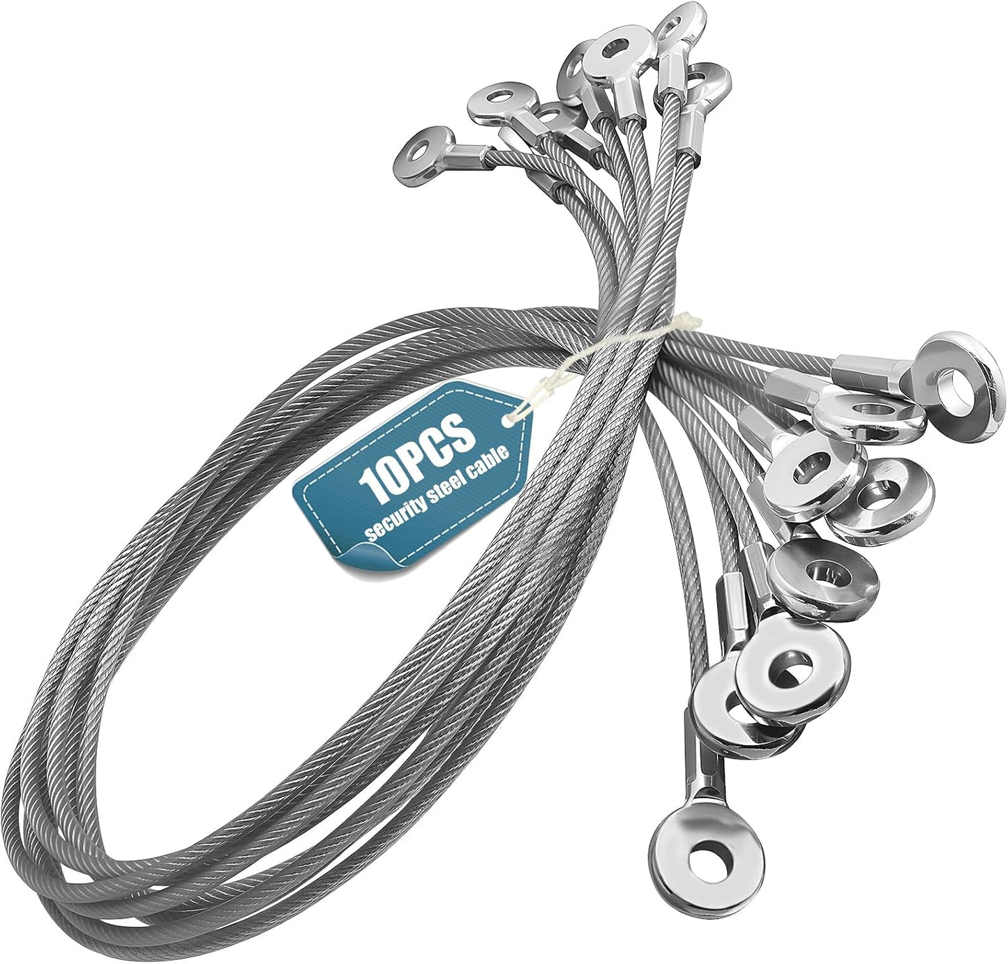 10 Cables Seguridad 1/8pulg Bicicleta Equipaje