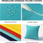 2 Pzas Fundas Almohada Exteriores Impermeables Lino 18x18pulg Azul
