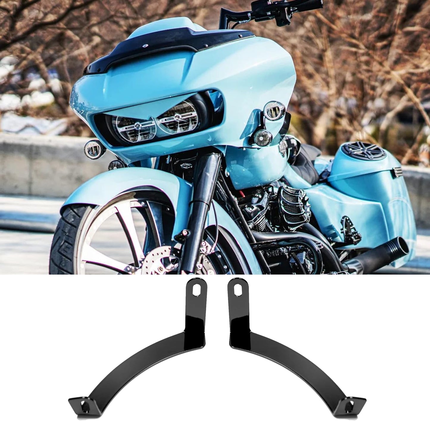 Kit soportes alerón carenado Harley Road Glide