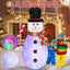 Muñeco nieve inflable Navidad con luces LED giratorias patio