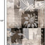 Alfombra interior yute parches florales 8x10pulg