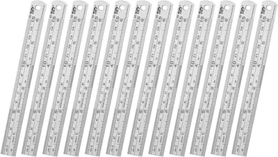 Regla acero inox 6pulg set 12 pzas