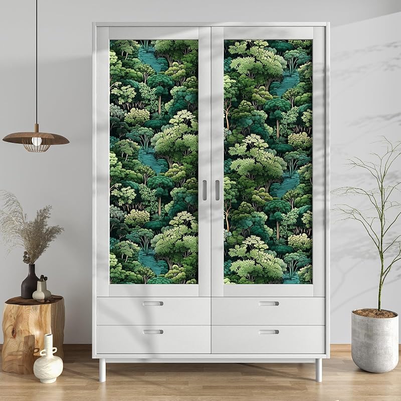 Papel pintado botánico autoadhesivo impermeable 17.5x393.7