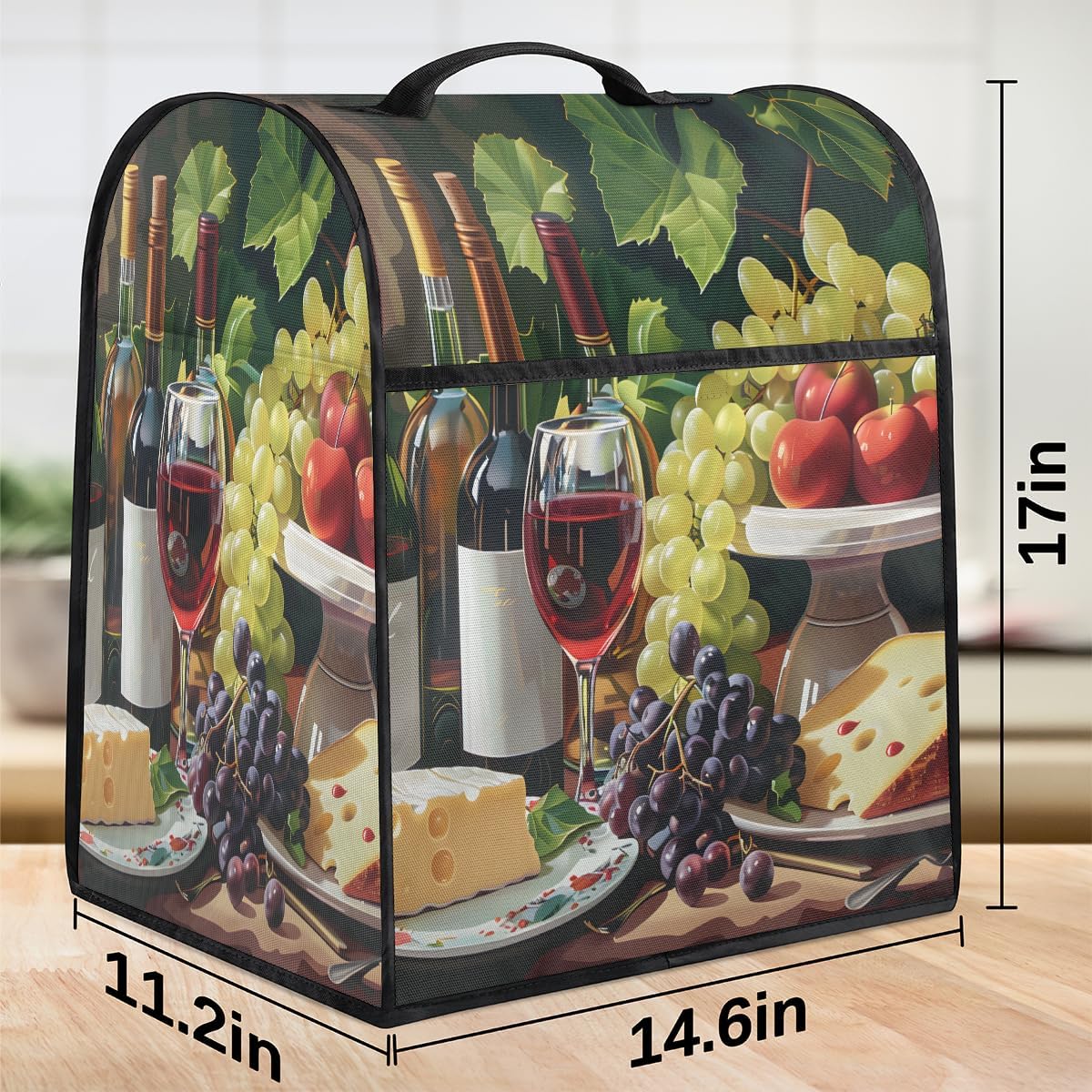 Cubiertas batidora pie 6-8qt con bolsillo cremallera
