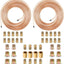 2 Set Kit Líneas Freno 3/16" Cobre Flex Con Accesorios