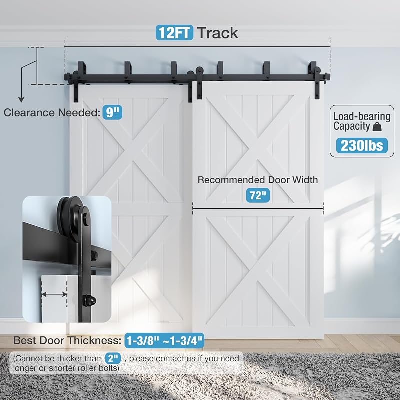Conjunto herramientas instalar puertas corredizas establo