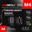 Insertos roscados M4x8x6 latón 100 pzas para impresión 3D
