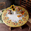 Mantel redondo ajustable impermeable color amarillo 36-45pulg
