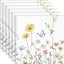 Set 6 Servilletas Algodón Lavable Florales 18x18pulg