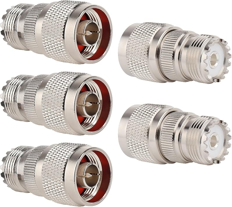Adaptador N macho a UHF hembra PL-259 SO-239 5 pzas