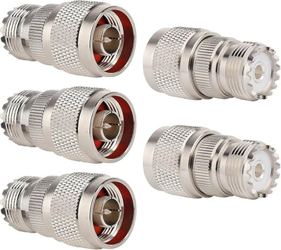 Adaptador N macho a UHF hembra PL-259 SO-239 5 pzas