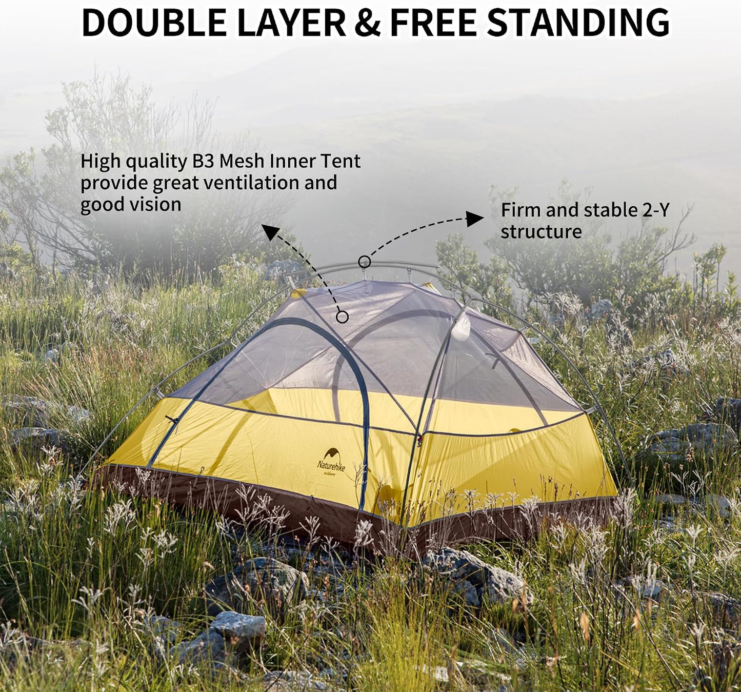 Tienda de campaña para 2 personas ligera impermeable