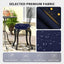 4 Cojines Redondos para Sillas Exterior 15x15" Azul Marino