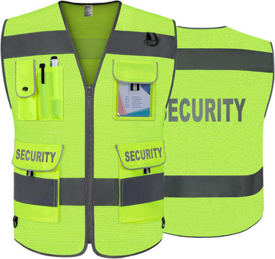Chaleco seguridad malla 9 bolsillos ANSI/ISEA G100S amarillo