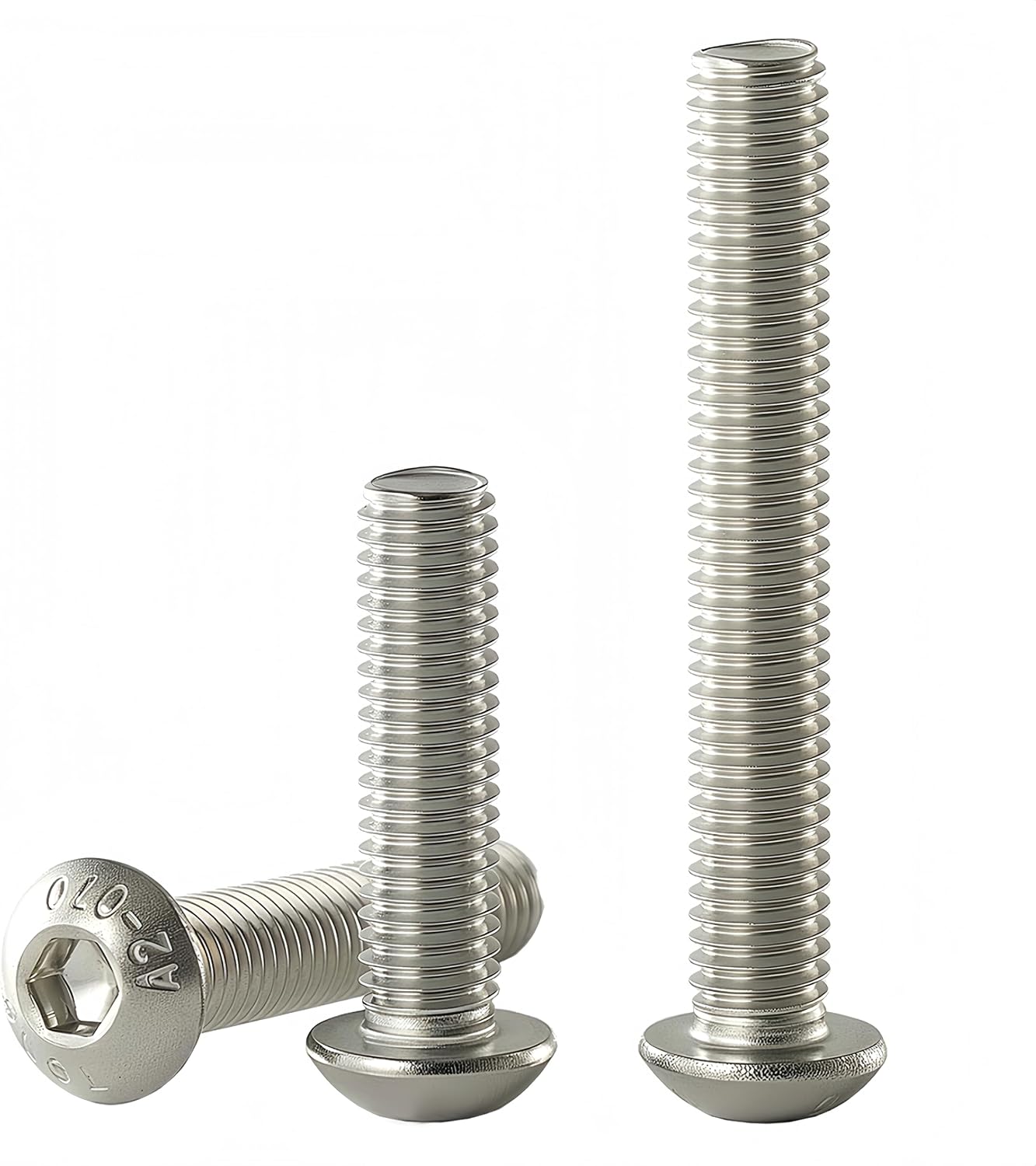 Tornillos cabeza botón M8x1.0 acero inox 304 A2-70 10 pzas