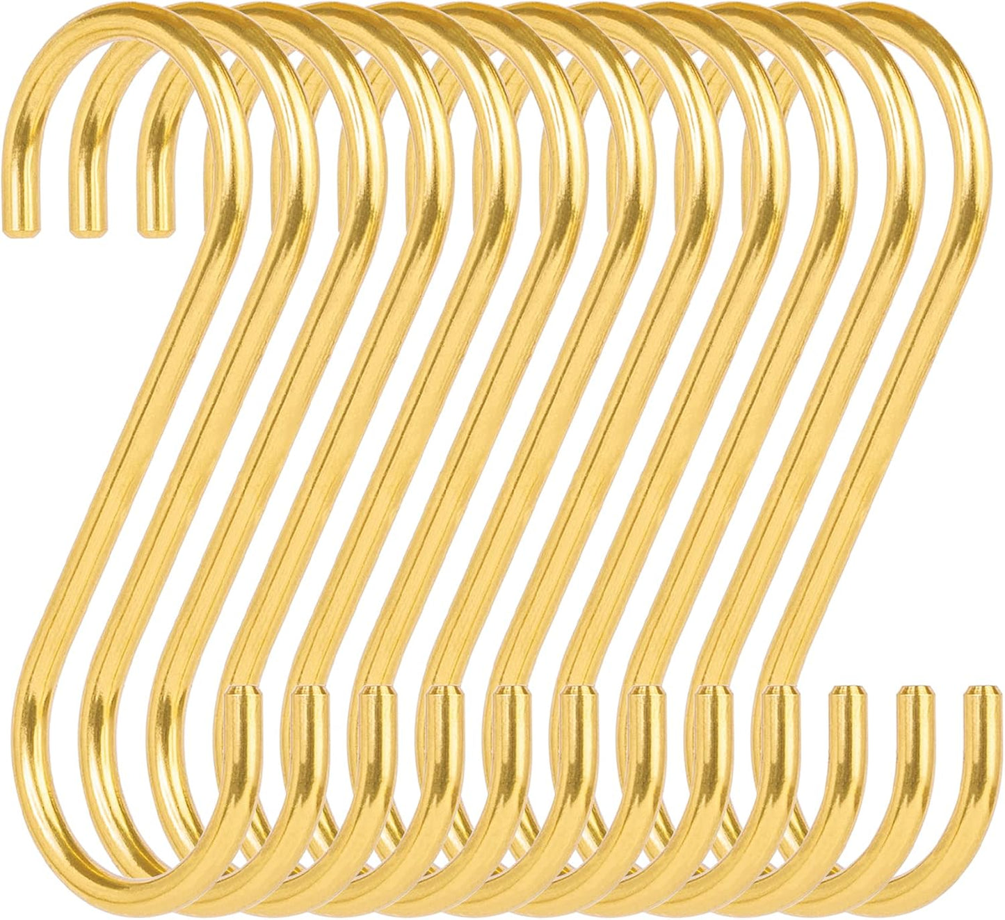 Ganchos cocina latón 12pzas 3.95pulg para ollas tazas