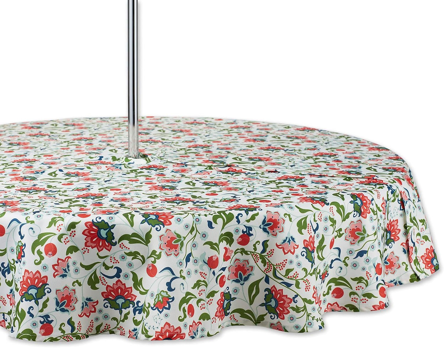 Mesa redonda exterior 60" con cremallera floral