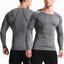 Camisa compresión manga larga hombre para correr