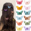 Pinzas garra cabello transparentes 1.8pulg set 24