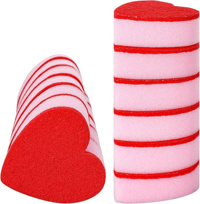 6 Esponjas Cocina Corazón Fregador Rojo Rosa