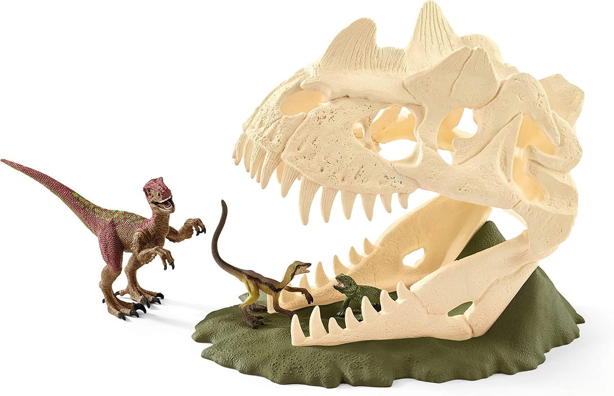 Trampa cráneos con velociraptor