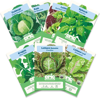 Kit semillas 7 variedades no transgénicas para ensaladas