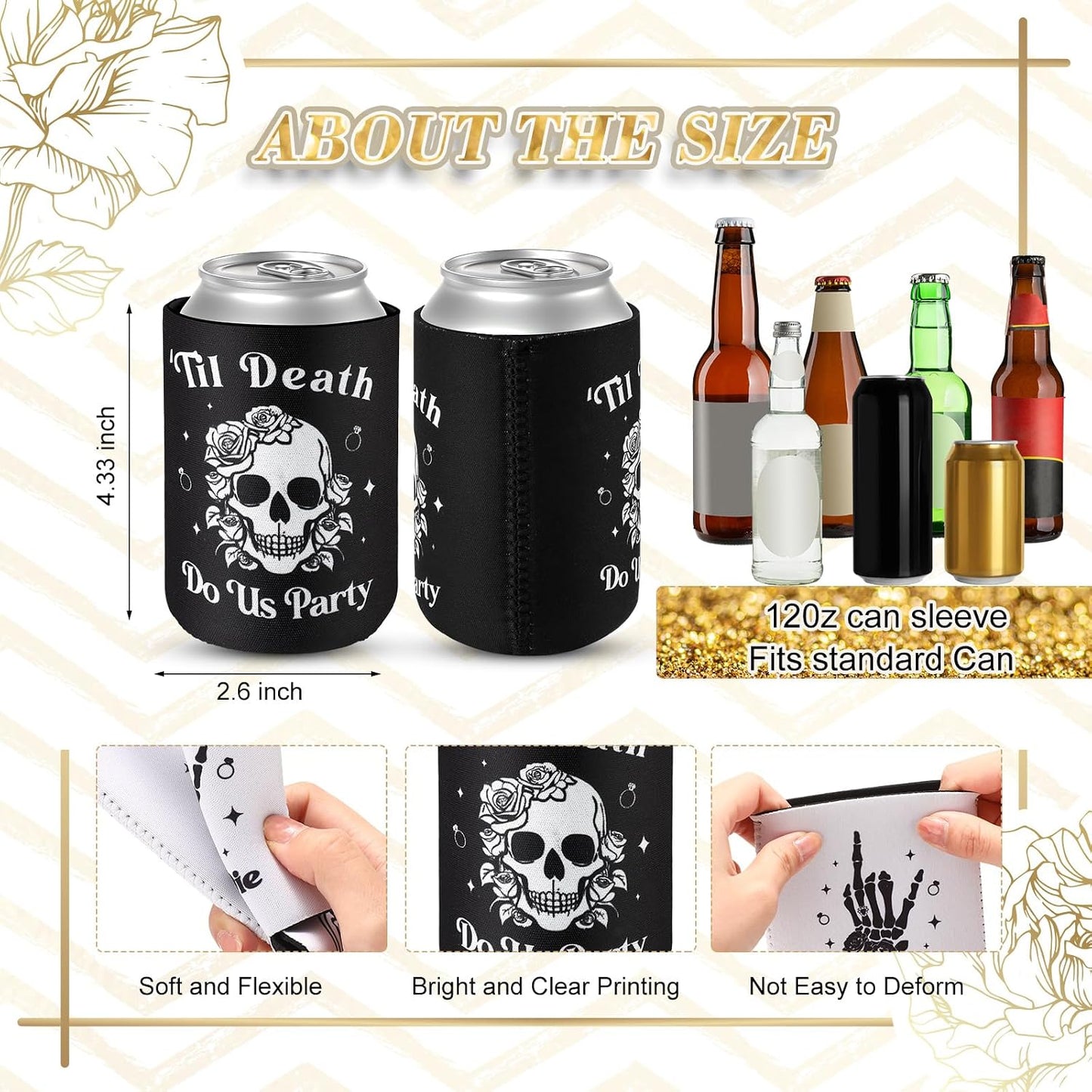 24 Fundas Neopreno para Despedida de Soltera Bodas
