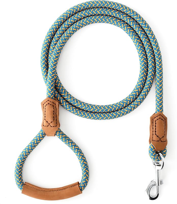 Correa cuero perro resistente 72pulg azul pavo real