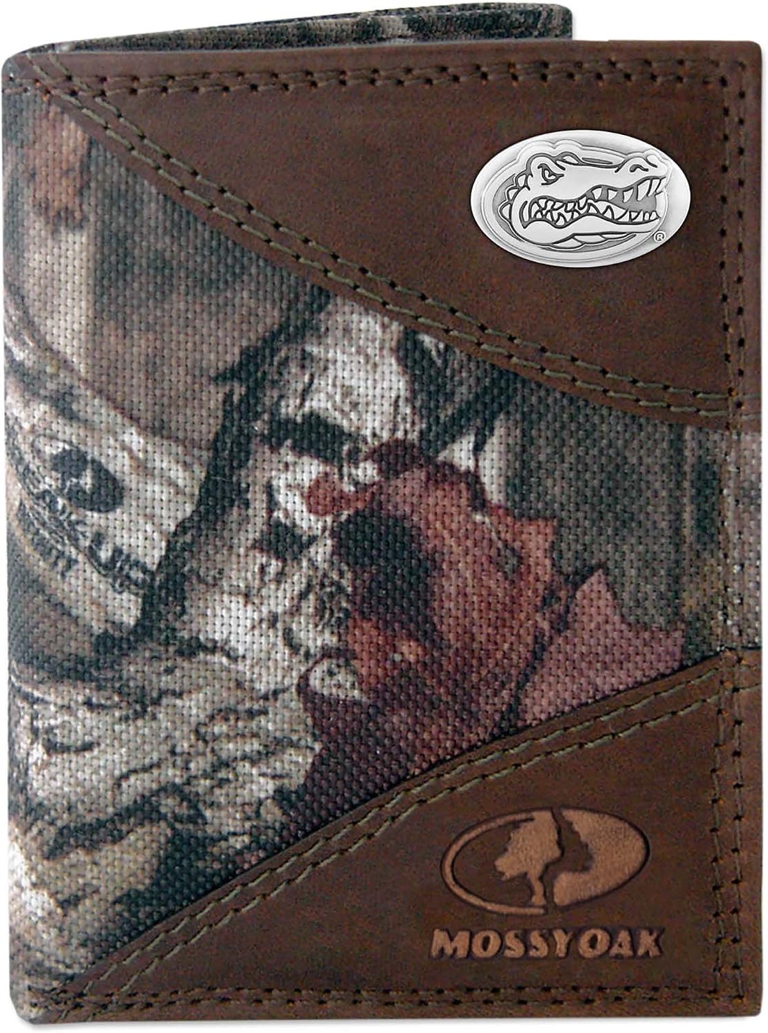 Billetera triple concho cuero roble musgoso hombre