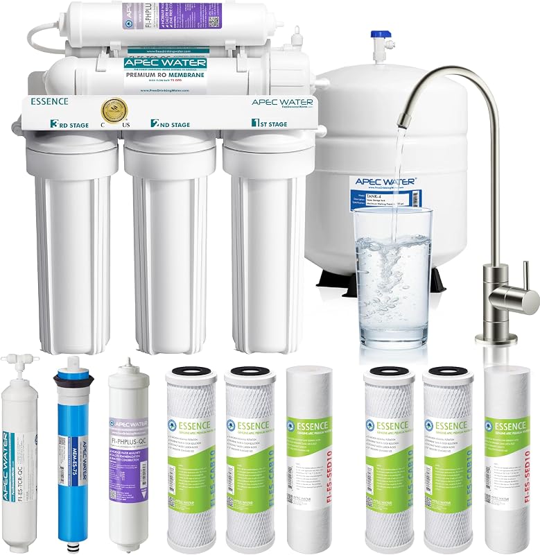 Sistema filtración agua pH 75 GPD 6 etapas WQA
