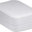 Caja pendientes estilo T cuero sintético terciopelo blanco