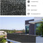 Pantalla privacidad terraza balcón 3x15ft negro