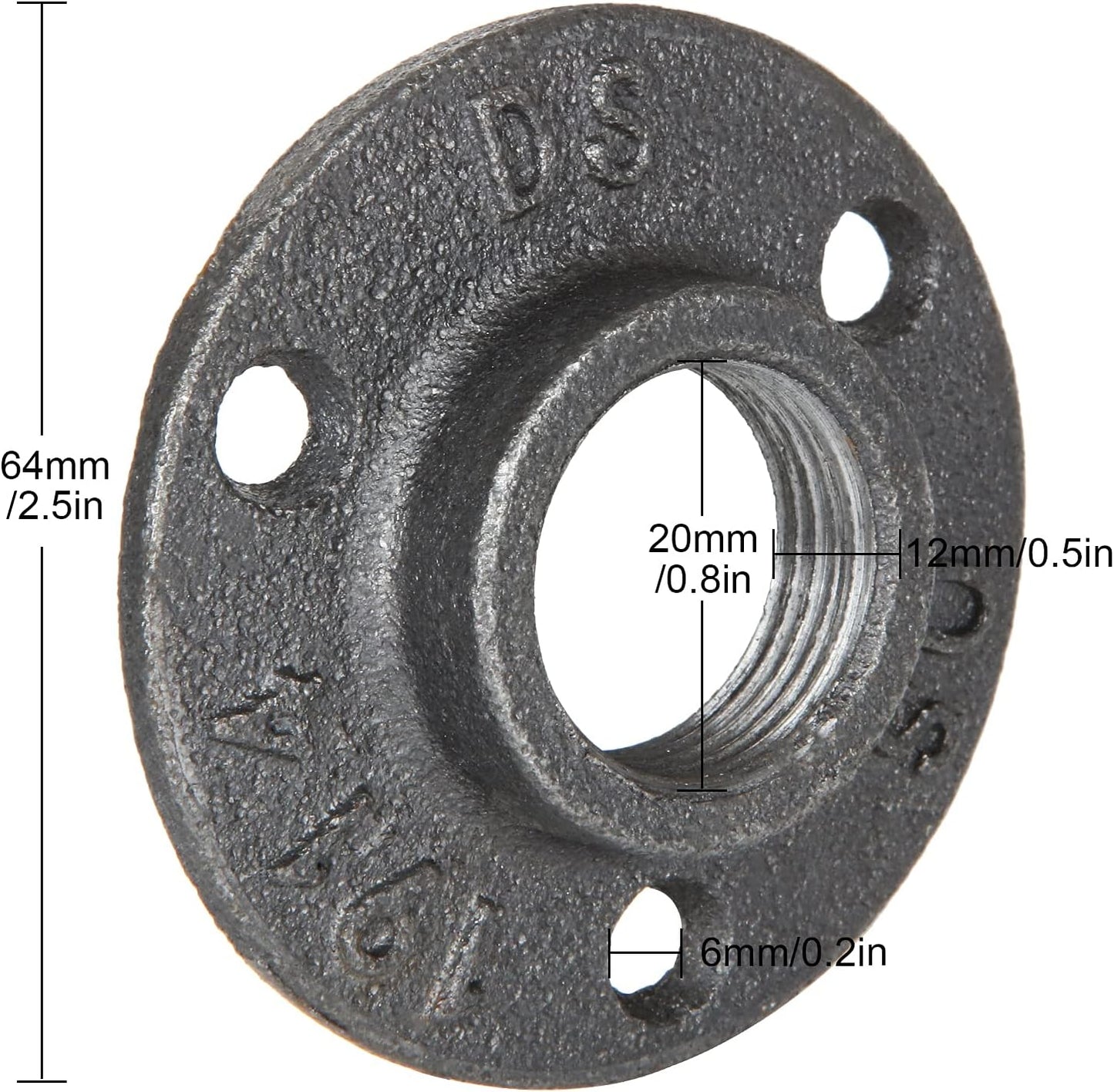 40 Bridas Tubo 1/2pulg Hierro Maleable Negro