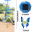 Campanilla viento solar para jardín mariposa azul