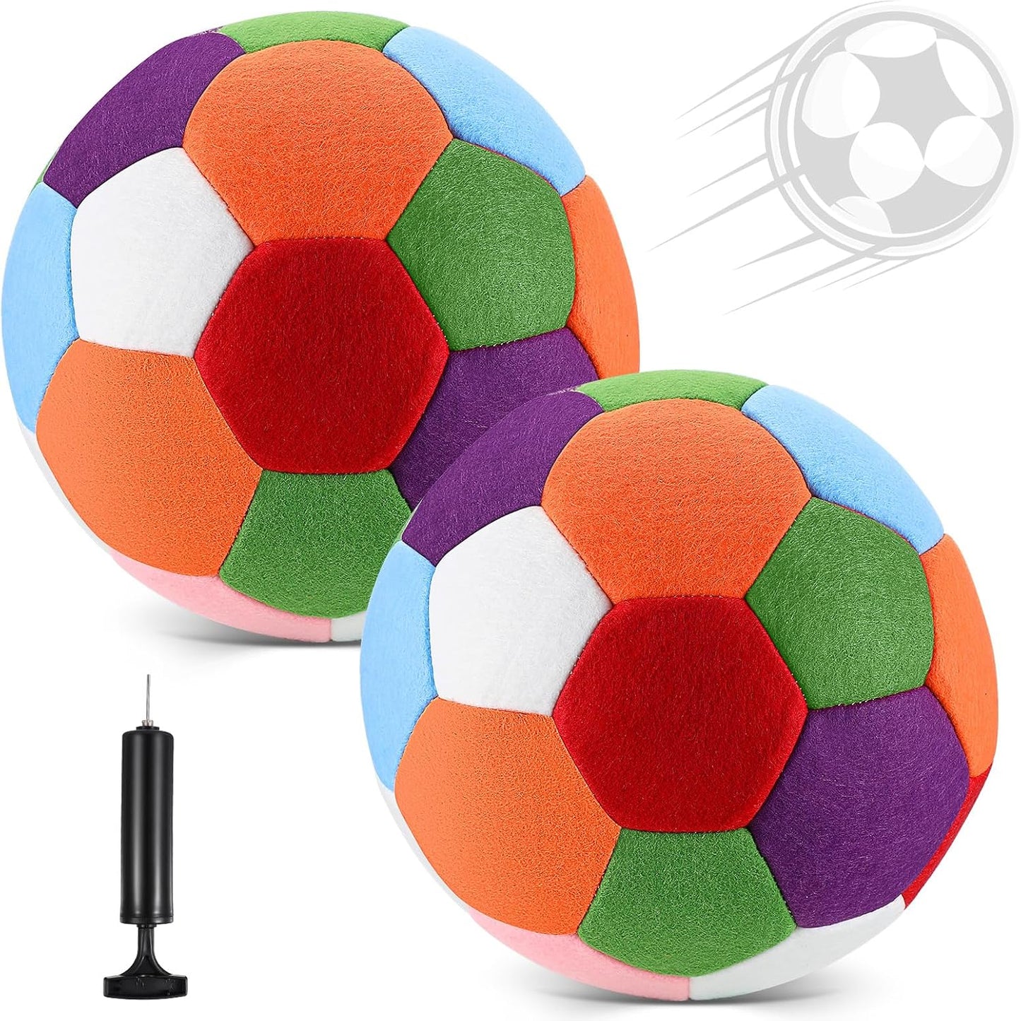 2 Pelotas Fútbol Suaves 8pulg Tamaño 4 para Niños