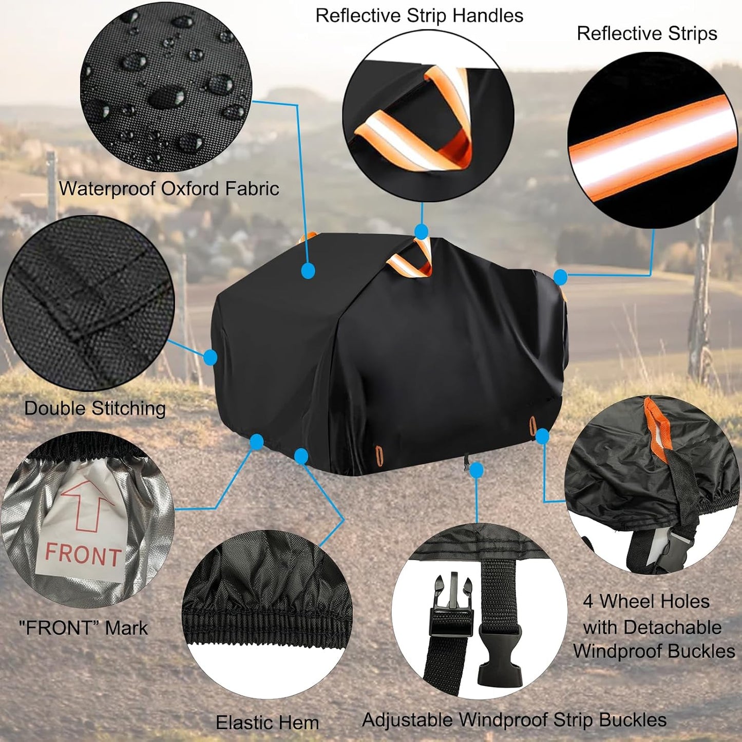 Cubierta ATV impermeable 4 ruedas Can-Am OutlanderR Polaris 550 570