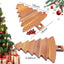 Tabla cortar madera forma árbol Navidad marrón