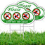 Cartel perro No Peeing 2unid 13.7x8.2" doble cara