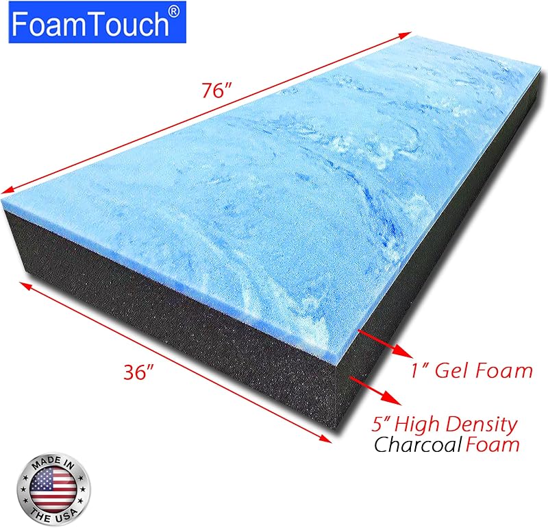 Colchón litera 6x36x76" espuma viscoelástica gel